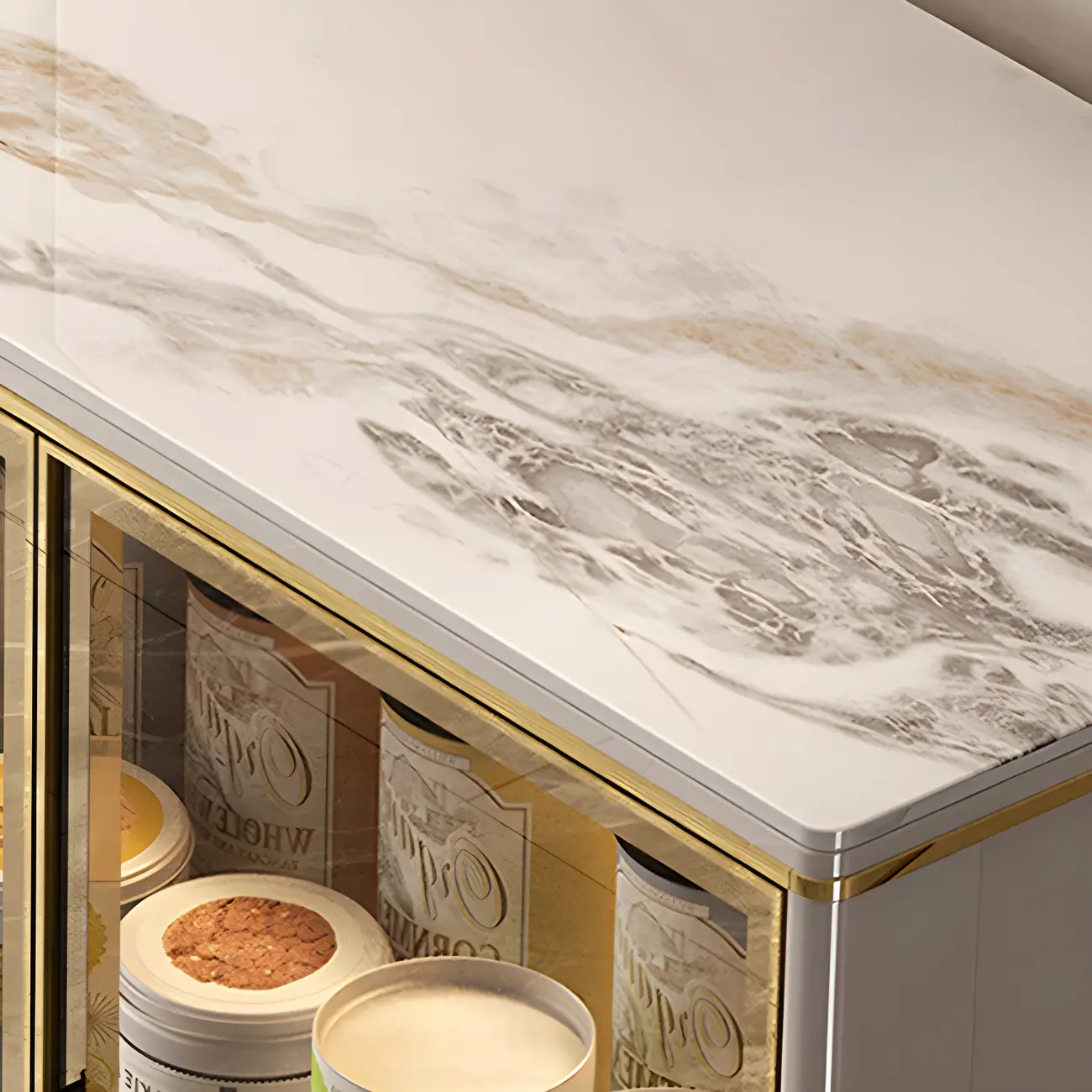 Luxurious Wooden Glass Display Cabinet with Lights for Home Image - 10 | homeyfad