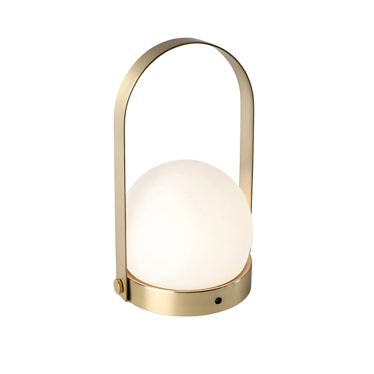 Portable Black Globe Shade LED Lantern Cordless Table Lamp Image - 10 | homeyfad