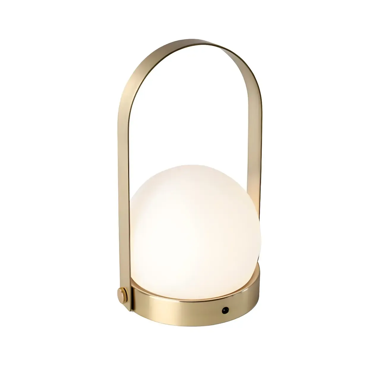 Portable Black Globe Shade LED Lantern Cordless Table Lamp Image - 10