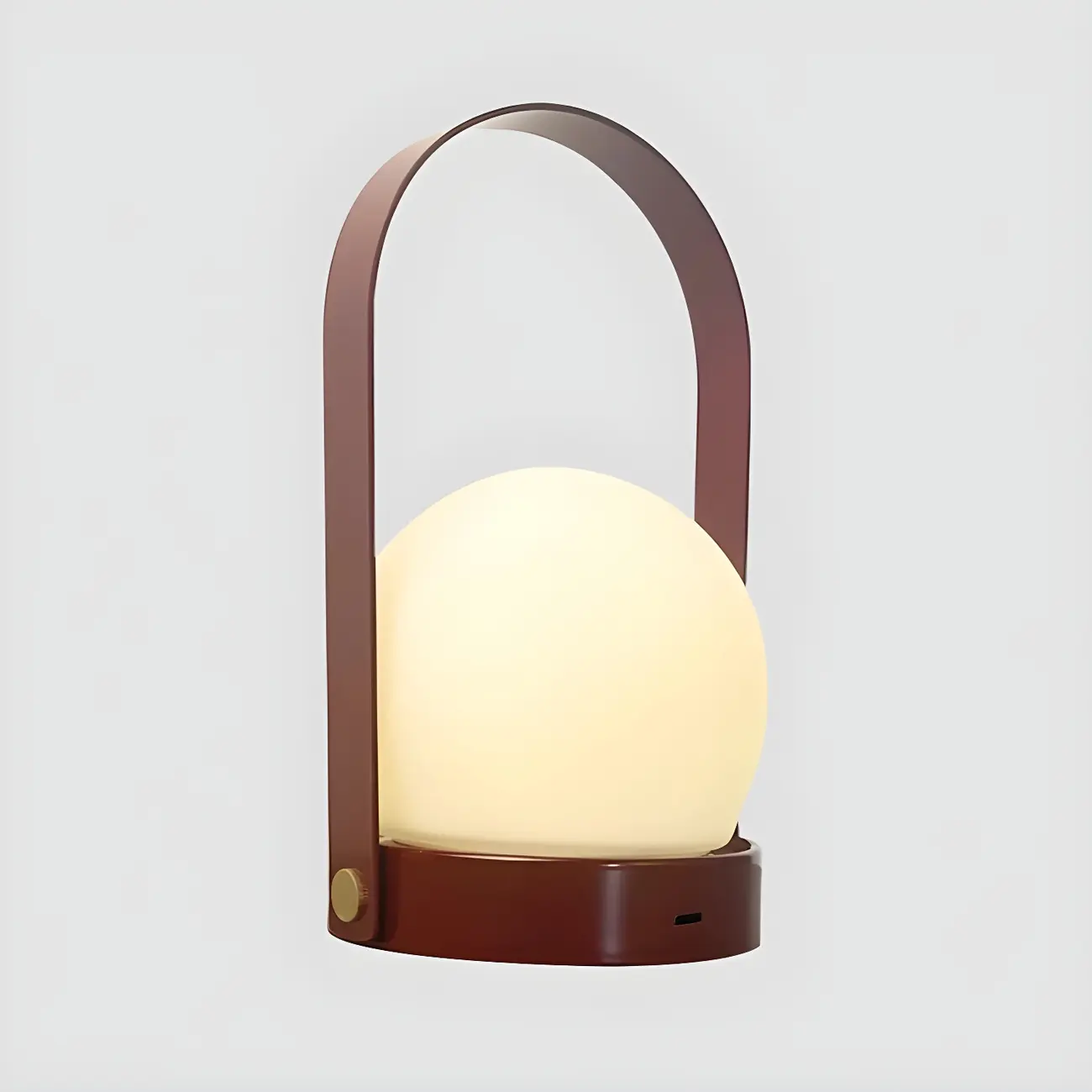 Portable Black Globe Shade LED Lantern Cordless Table Lamp Image - 5 | homeyfad