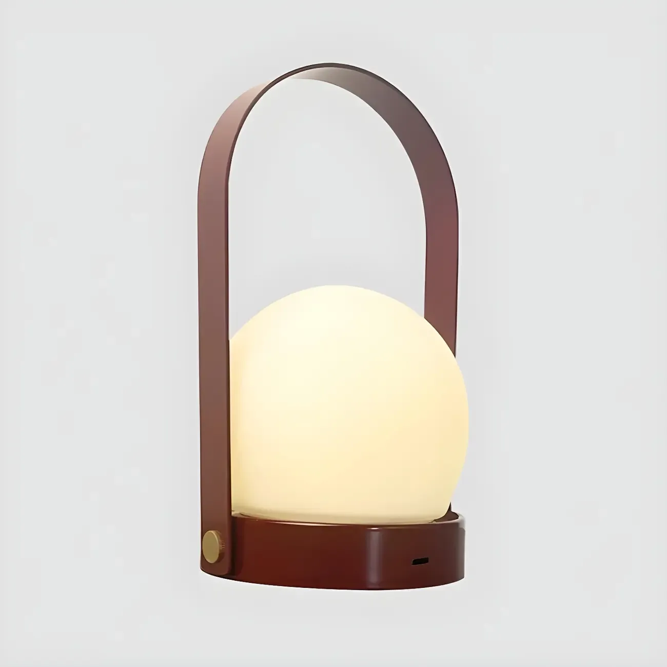 Portable Black Globe Shade LED Lantern Cordless Table Lamp Image - 5