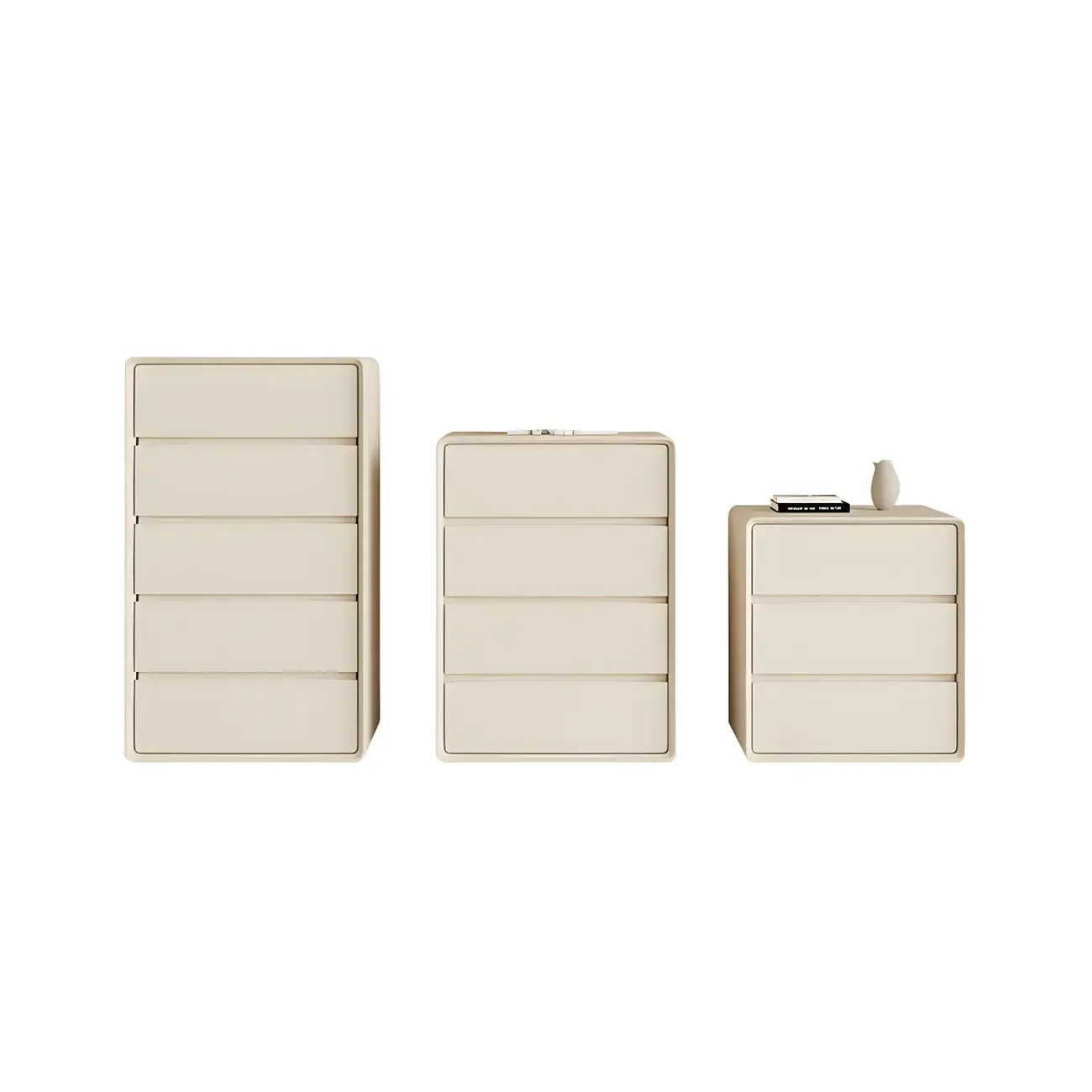 Classic Wooden Dressers in Beige with Soft Close Drawers Image - 11