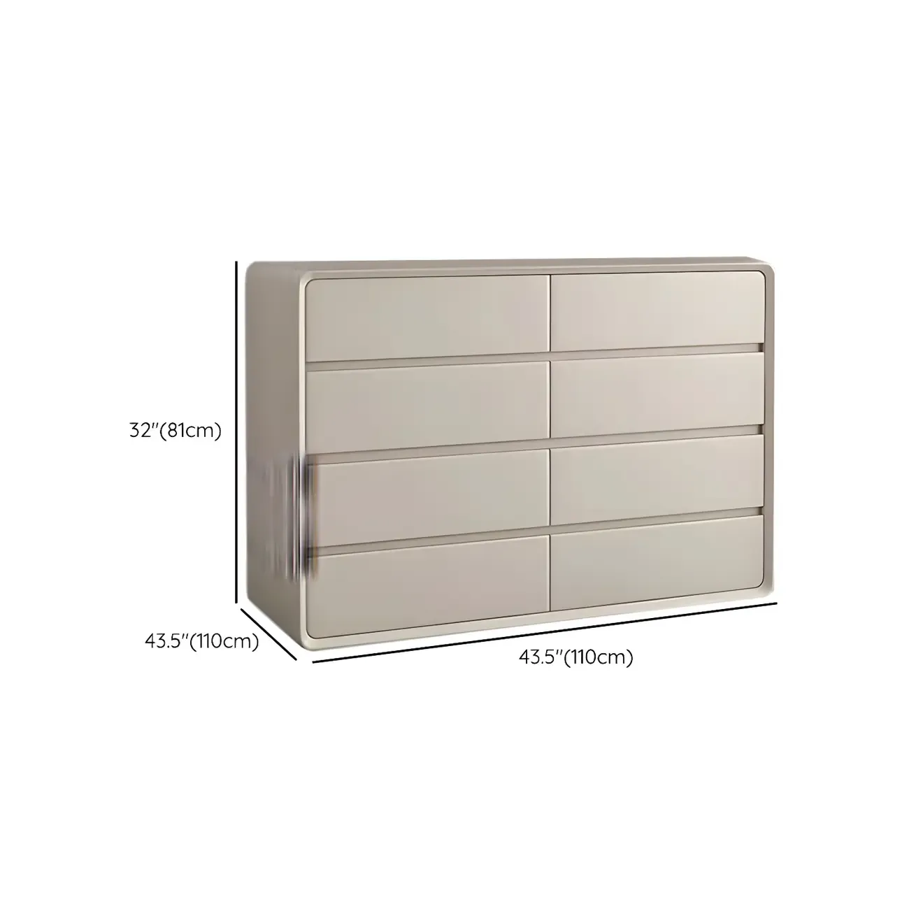 Classic Wooden Dressers in Beige with Soft Close Drawers Image - 26