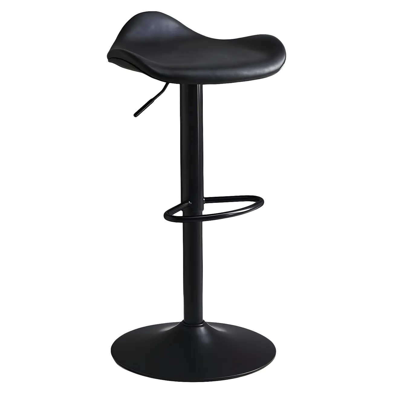 Classic Leather Swivel Bar Stools with Adjustable Height for Home Image - 22 | homeyfad