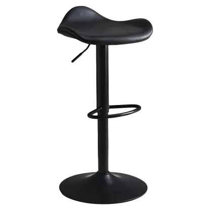 Classic Leather Swivel Bar Stools with Adjustable Height for Home Image - 22