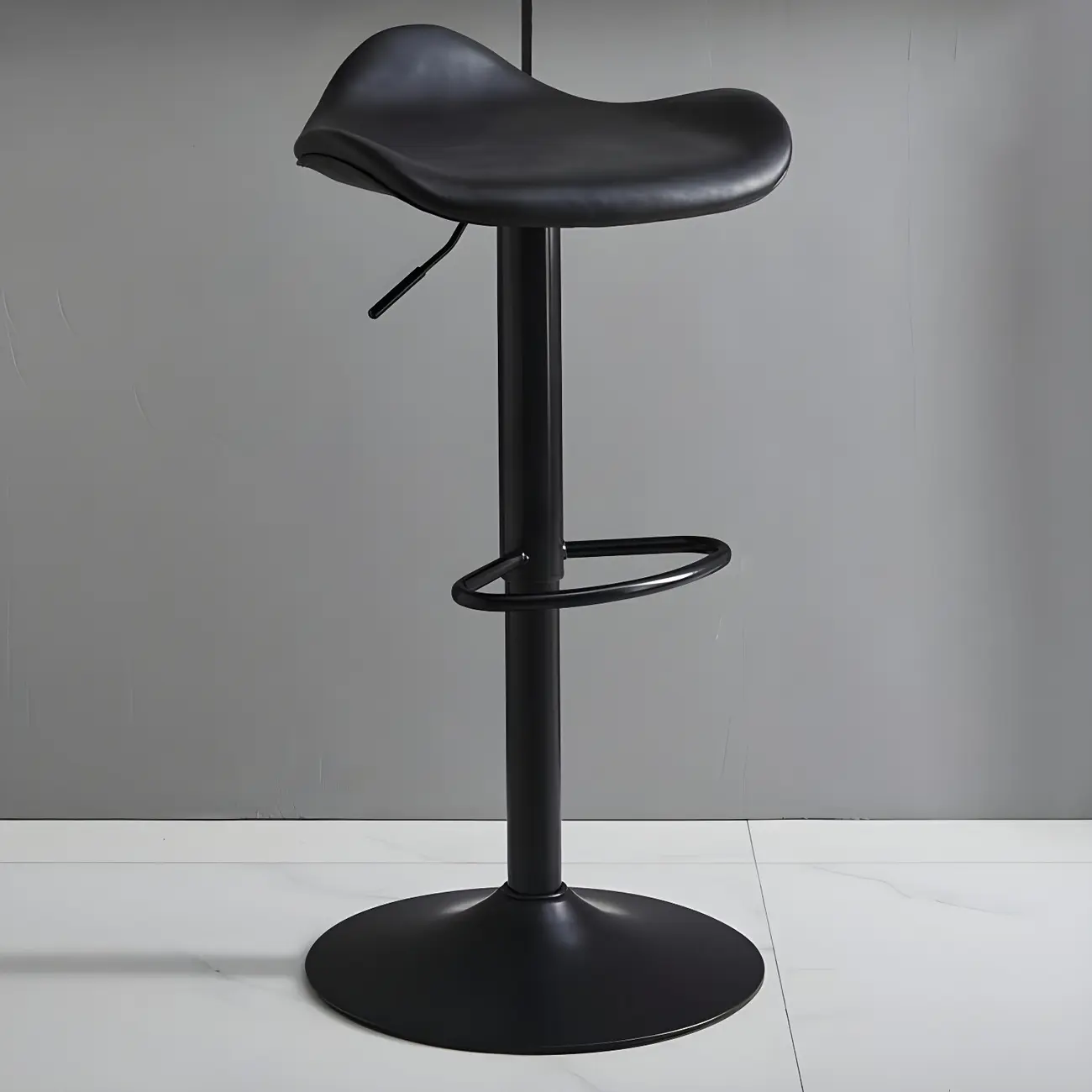 Classic Leather Swivel Bar Stools with Adjustable Height for Home Image - 40 | homeyfad