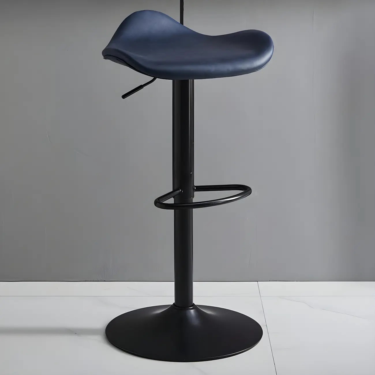 Classic Leather Swivel Bar Stools with Adjustable Height for Home Image - 42 | homeyfad