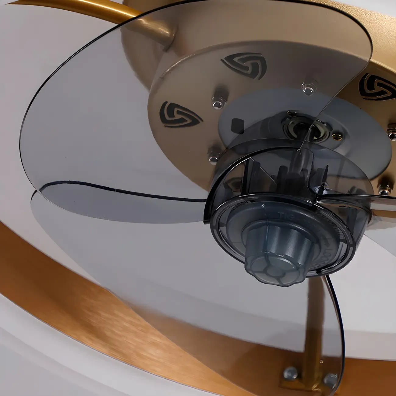 16" Round Flush Mount Ceiling Fan with Light Remote for Bedroom
