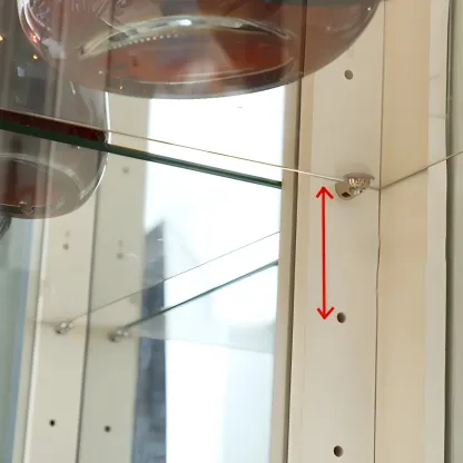 Classic White Wood Glass Display 5-Shelf Corner Cabinet Image - 8