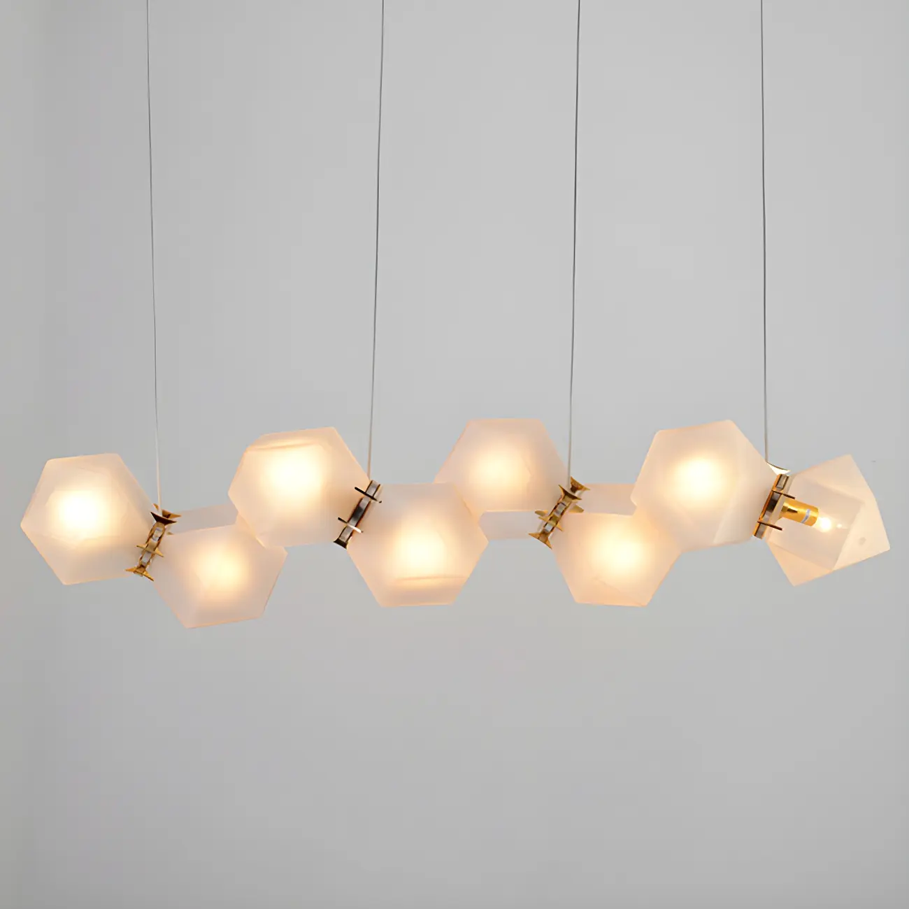 Simple Modern Glass Hexagonal Pendant Light Image - 12 | homeyfad