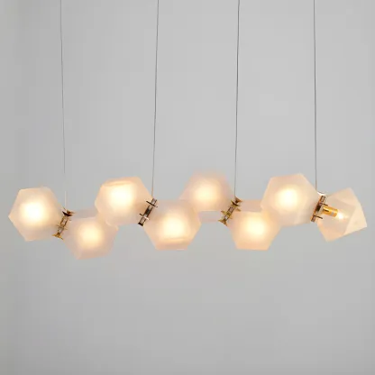 Simple Modern Glass Hexagonal Pendant Light Image - 12