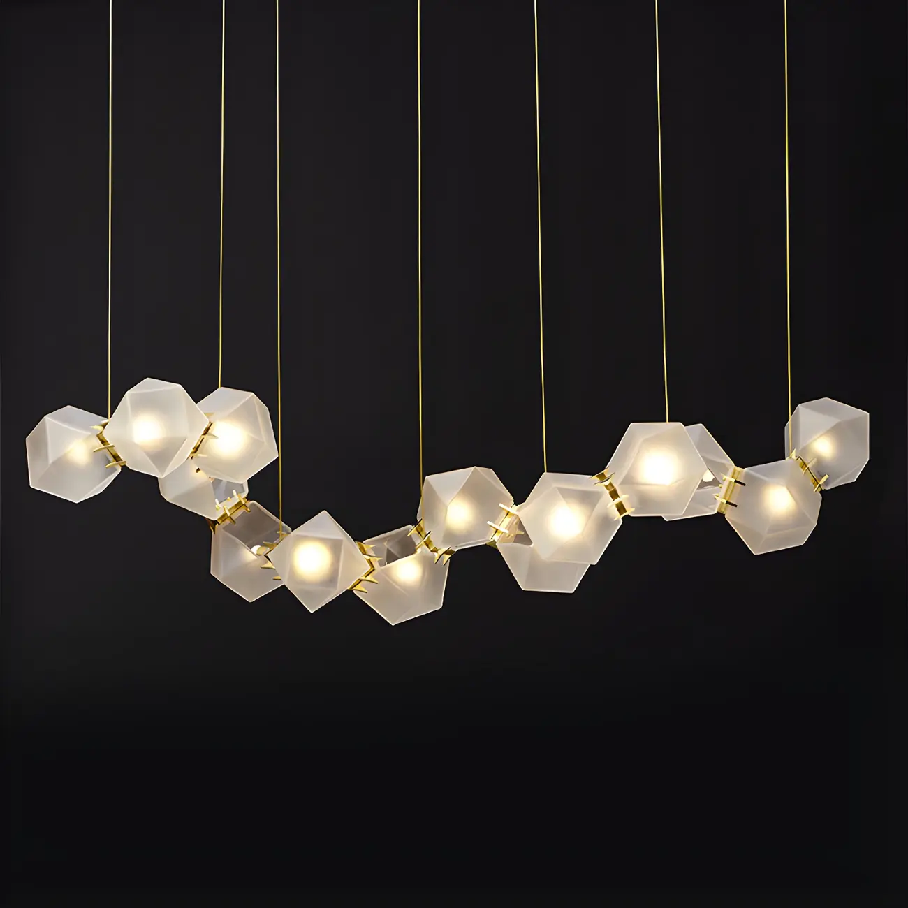 Simple Modern Glass Hexagonal Pendant Light Image - 15 | homeyfad
