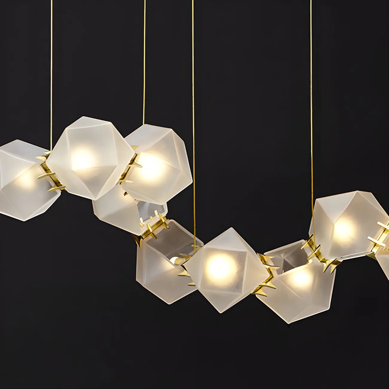 Simple Modern Glass Hexagonal Pendant Light Image - 16 | homeyfad