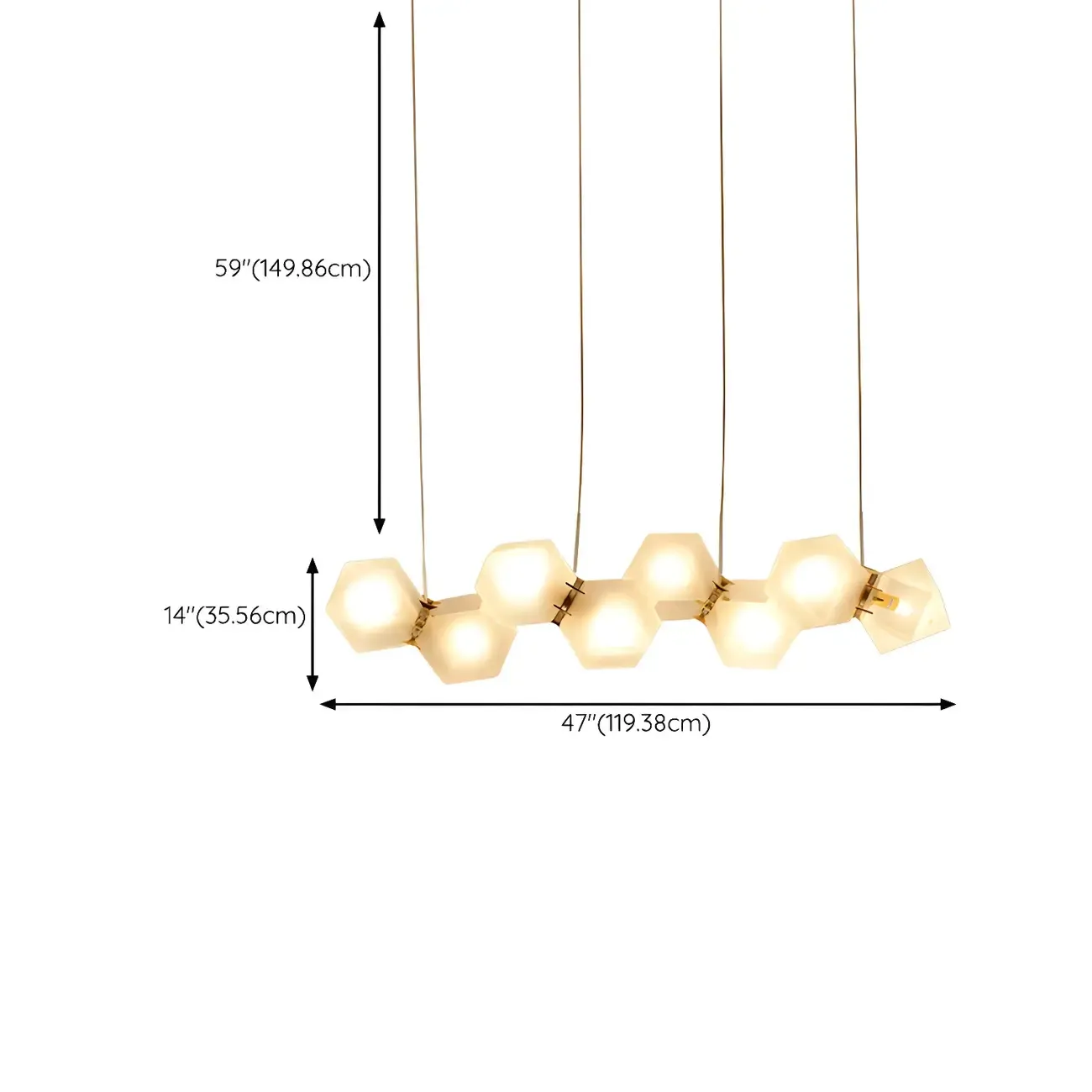 Simple Modern Glass Hexagonal Pendant Light Image - 19
