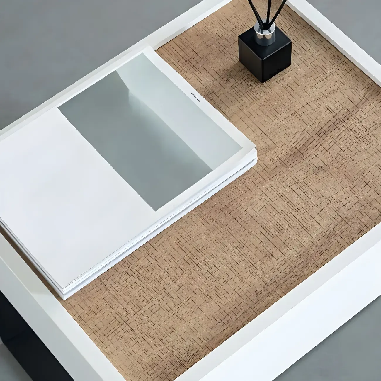 Black Steel Wood C-Shaped Drawer Nightstand with Light Image - 18