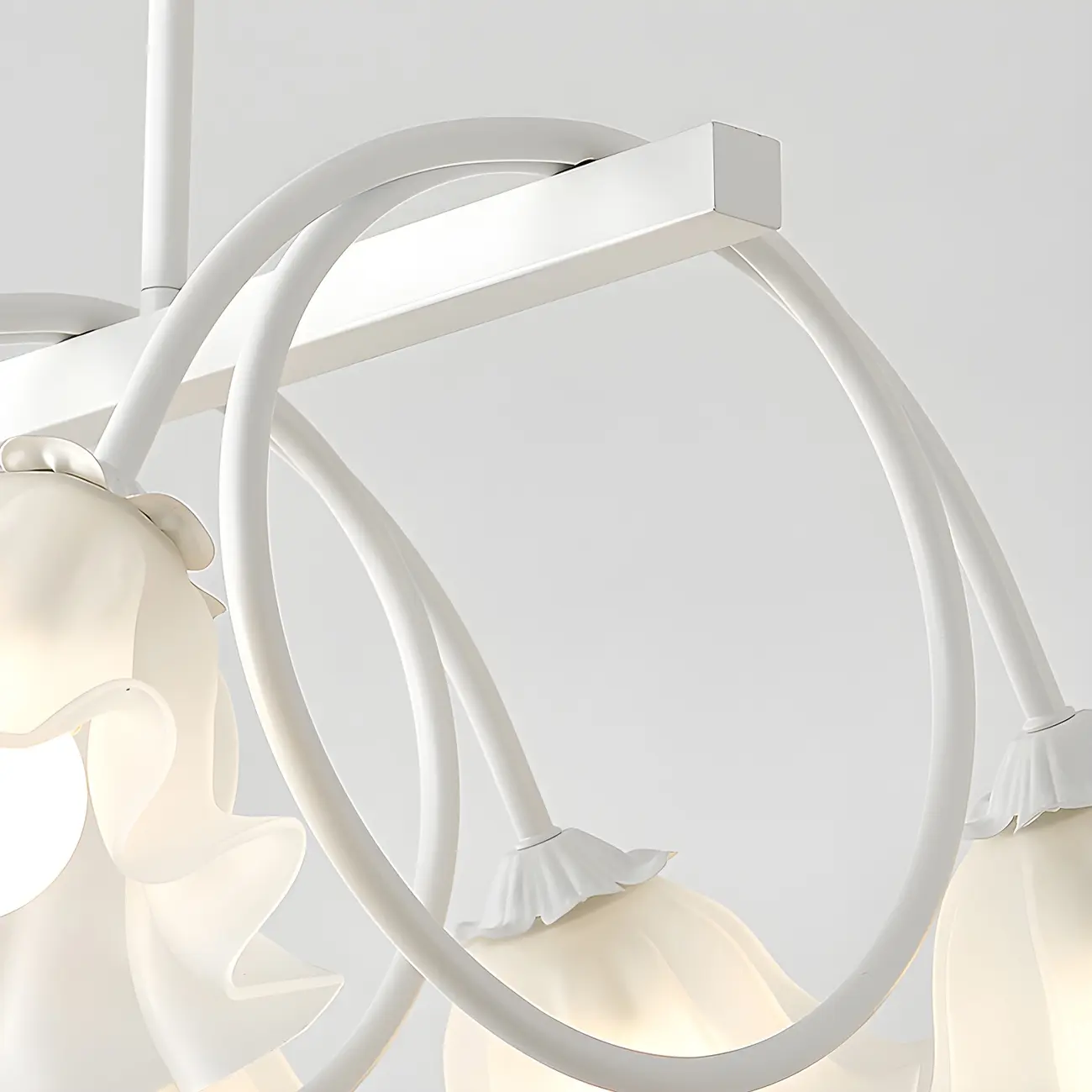 Contemporary Glass Floral Island Pendant Light Image - 12 | homeyfad