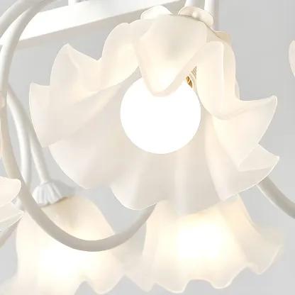 Contemporary Glass Floral Island Pendant Light Image - 13