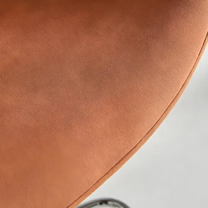 Glam Brown Leather Adjustable Bar Stools with Cushion for Home Image - 13