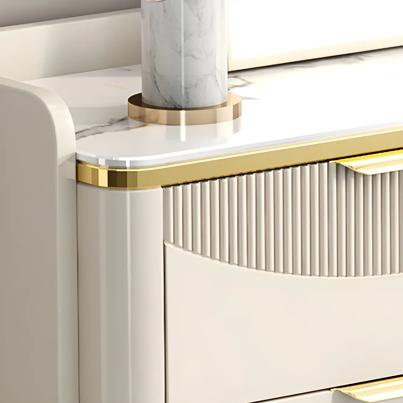 Minimalist White Wooden Dresser with Soft Close Drawers Image - 9 | homeyfad