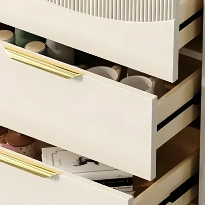 Minimalist White Wooden Dresser with Soft Close Drawers Image - 10