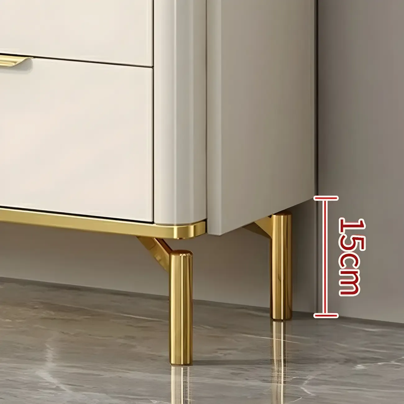 Minimalist White Wooden Dresser with Soft Close Drawers Image - 11