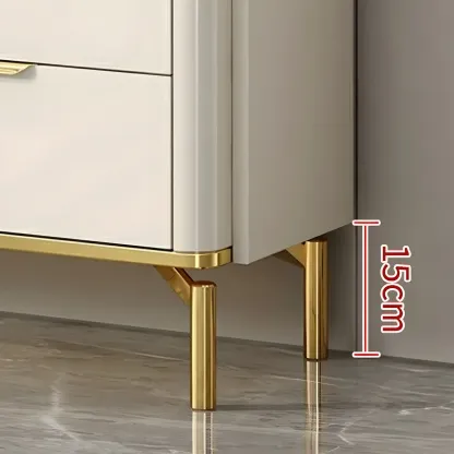 Minimalist White Wooden Dresser with Soft Close Drawers Image - 11