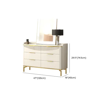 Minimalist White Wooden Dresser with Soft Close Drawers Image - 14