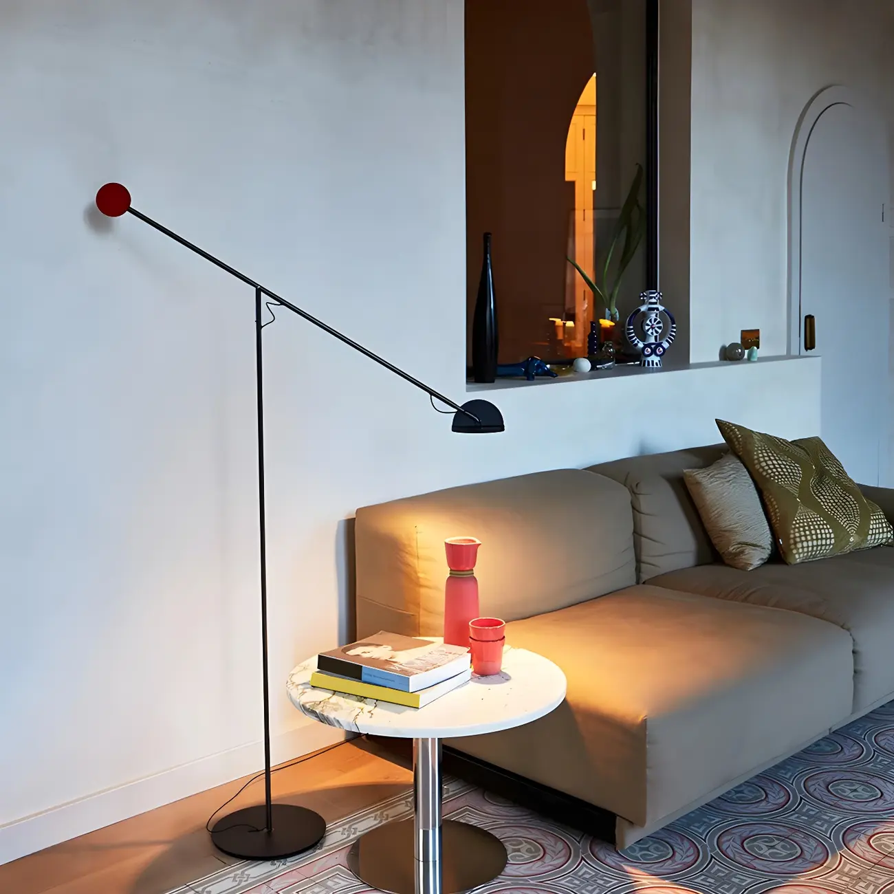 Modern Adjustable Floor Lamp with Iron Dome Shade Image - 5 | homeyfad
