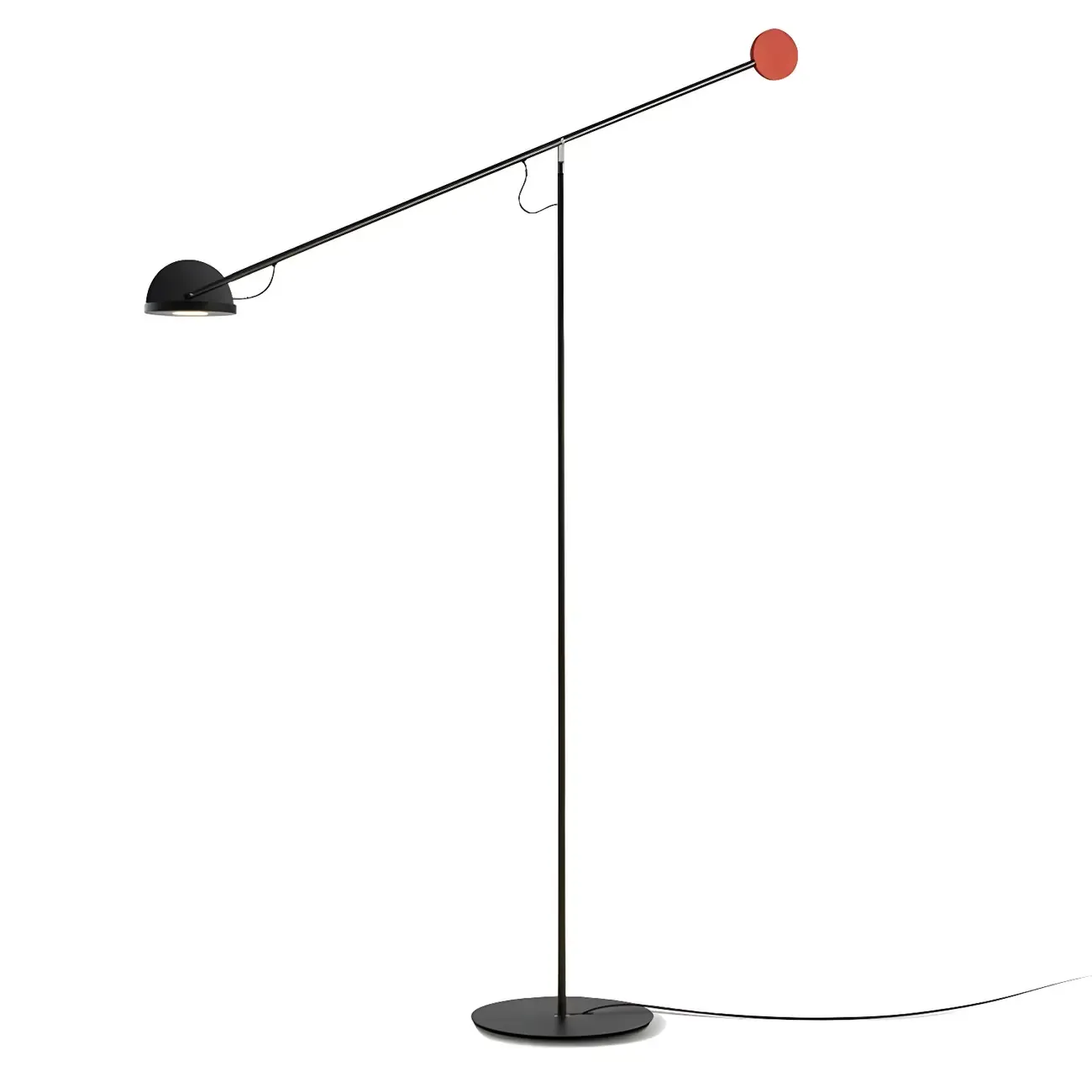Modern Adjustable Floor Lamp with Iron Dome Shade Image - 6