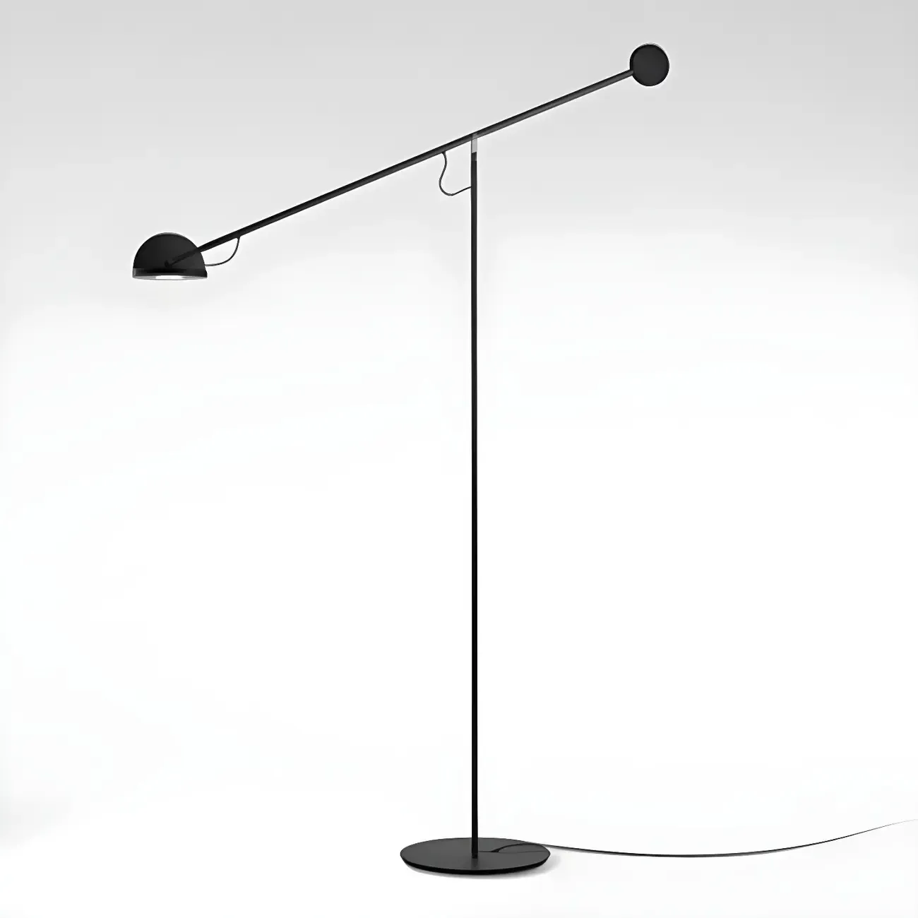 Modern Adjustable Floor Lamp with Iron Dome Shade Image - 7