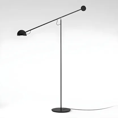 Modern Adjustable Floor Lamp with Iron Dome Shade Image - 7