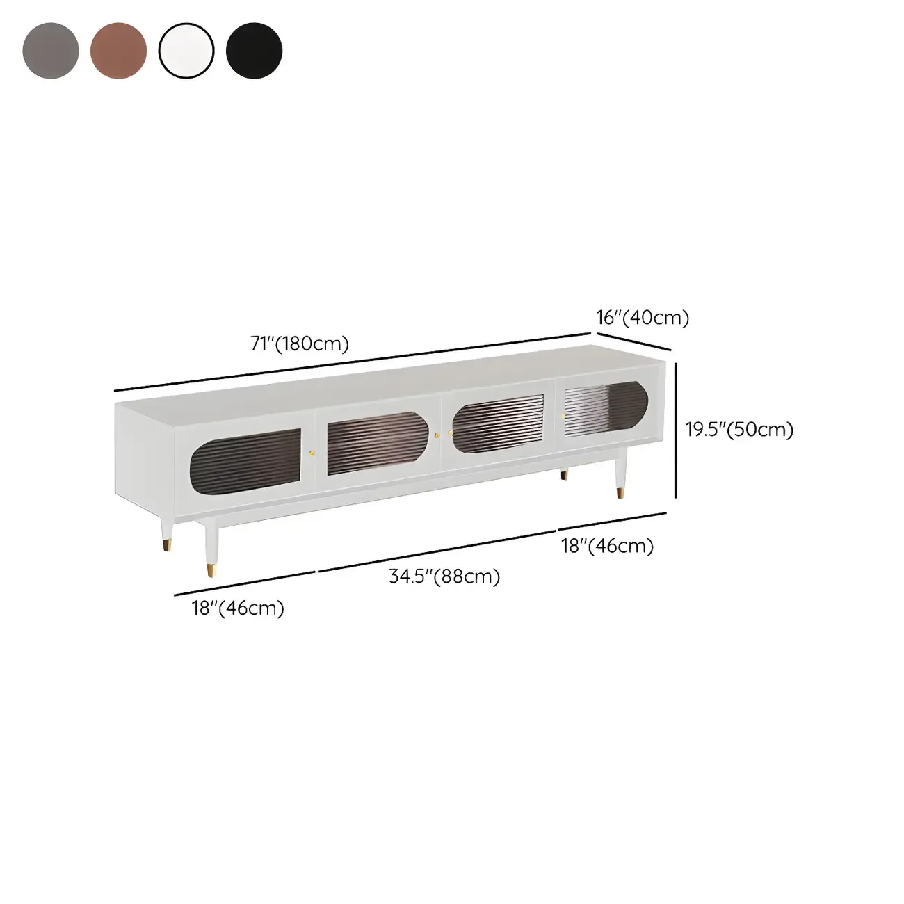 Contemporary Black Wooden TV Stand with Adjustable Shelves Image - 17
