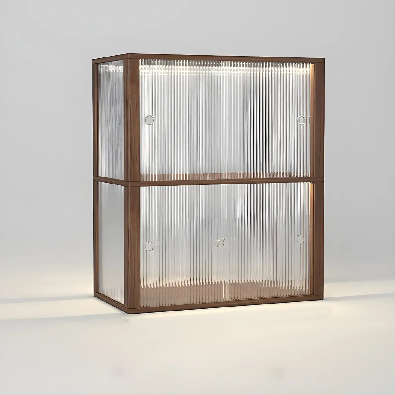 Small Wooden Glass Display Cabinet for Tabletop Image - 10