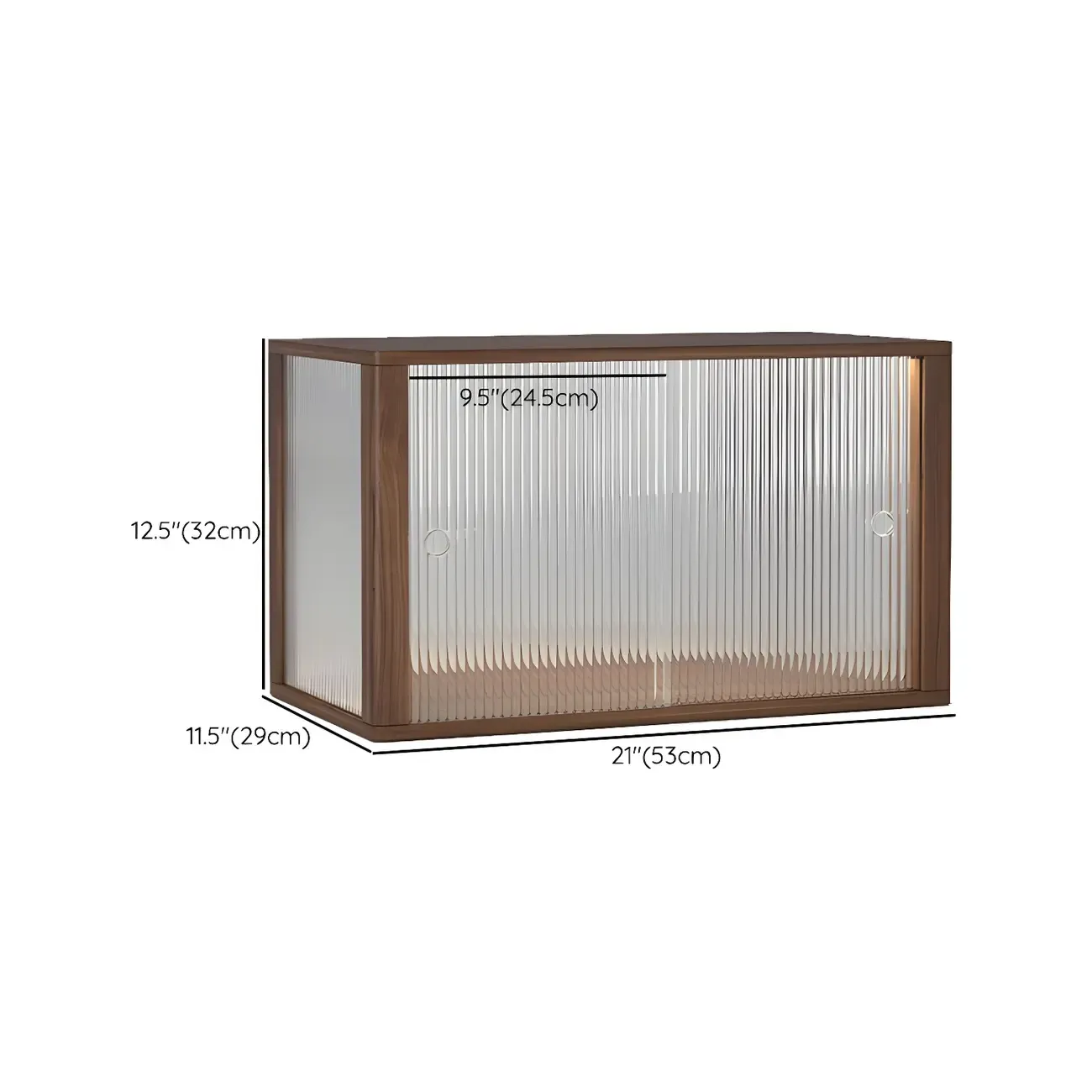 Small Wooden Glass Display Cabinet for Tabletop Image - 13
