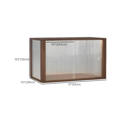 Small Wooden Glass Display Cabinet for Tabletop Image - 13