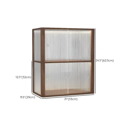 Small Wooden Glass Display Cabinet for Tabletop Image - 14