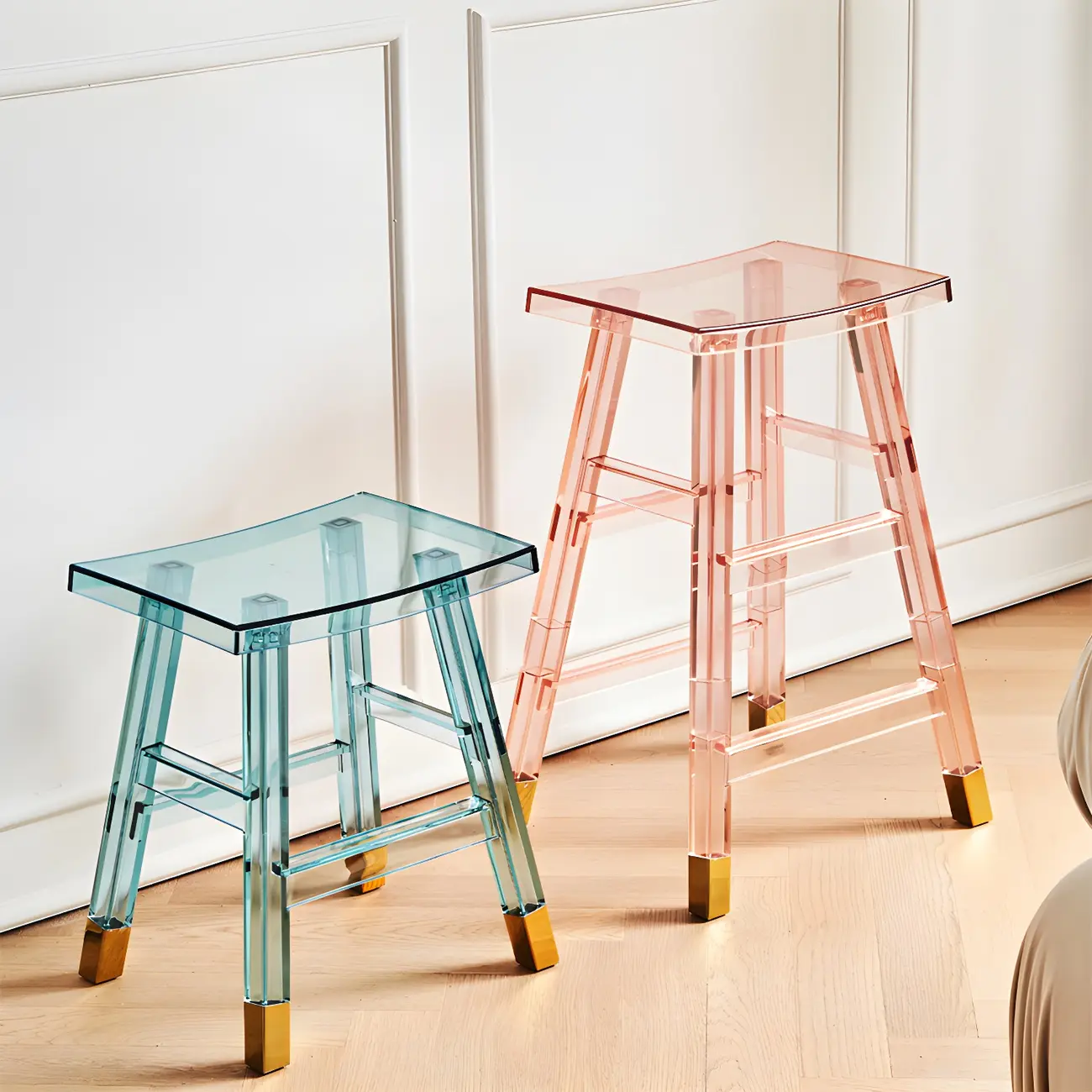 Vibrant Colors Acrylic Chic Coffee Chair Stackable Bar Stool Image - 4 | homeyfad