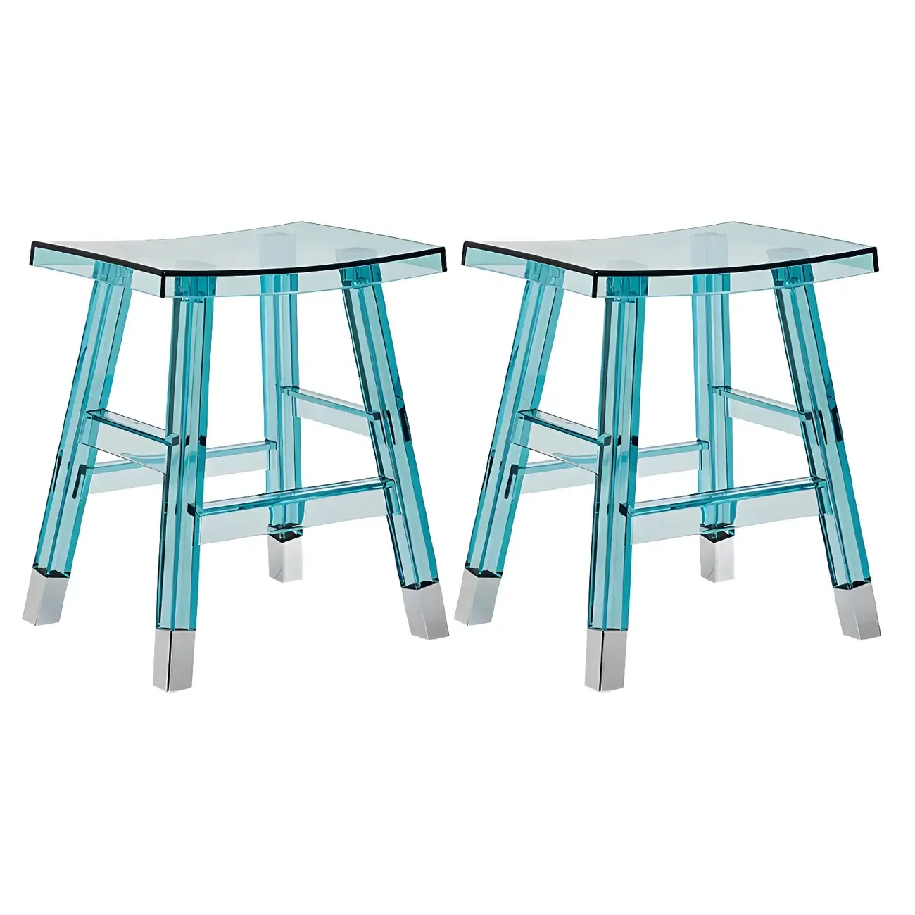 Vibrant Colors Acrylic Chic Coffee Chair Stackable Bar Stool Image - 8