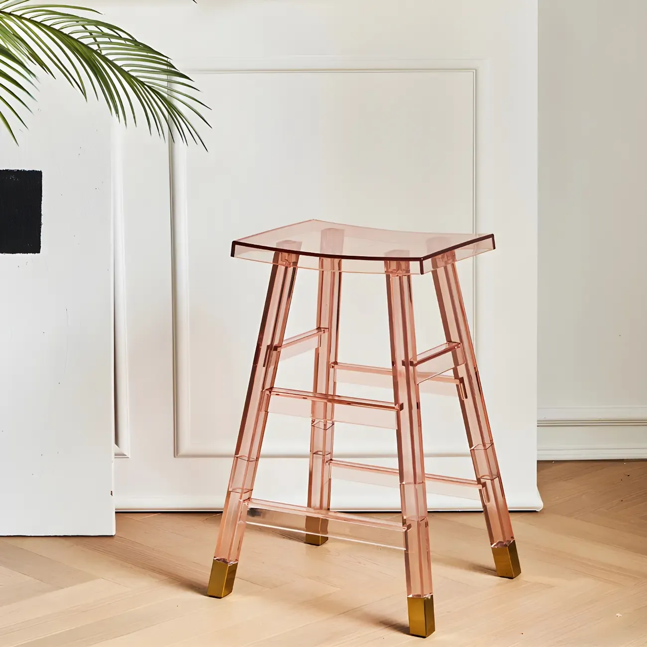 Vibrant Colors Acrylic Chic Coffee Chair Stackable Bar Stool Image - 3