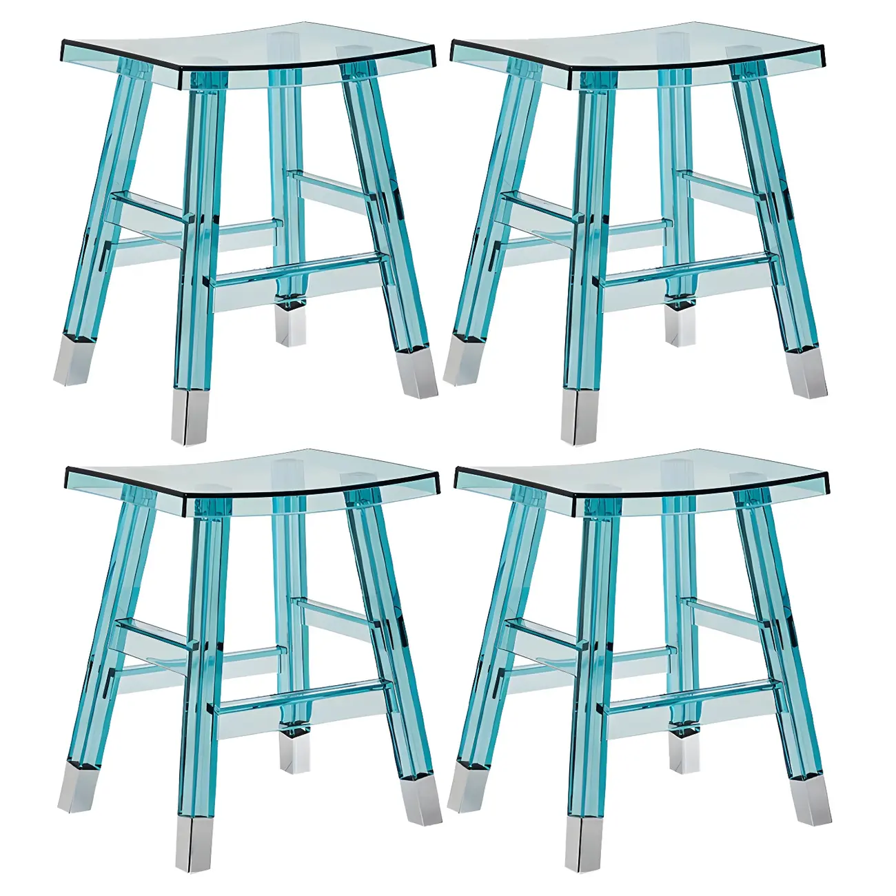 Vibrant Colors Acrylic Chic Coffee Chair Stackable Bar Stool Image - 9 | homeyfad