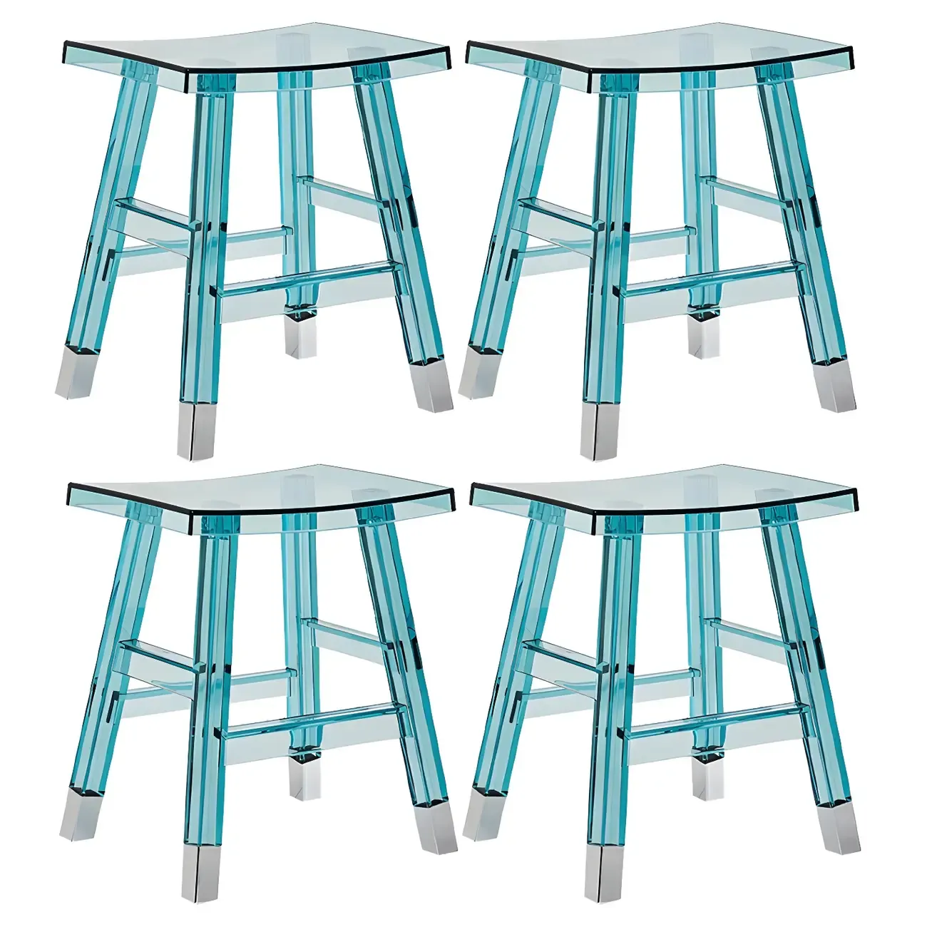 Vibrant Colors Acrylic Chic Coffee Chair Stackable Bar Stool Image - 9