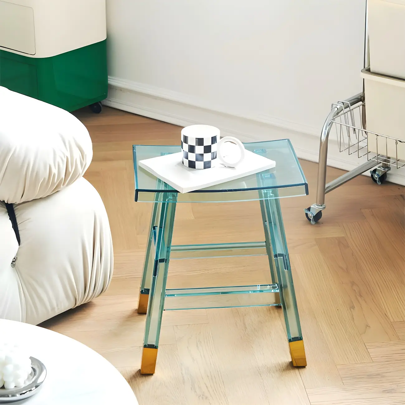 Vibrant Colors Acrylic Chic Coffee Chair Stackable Bar Stool Image - 2 | homeyfad