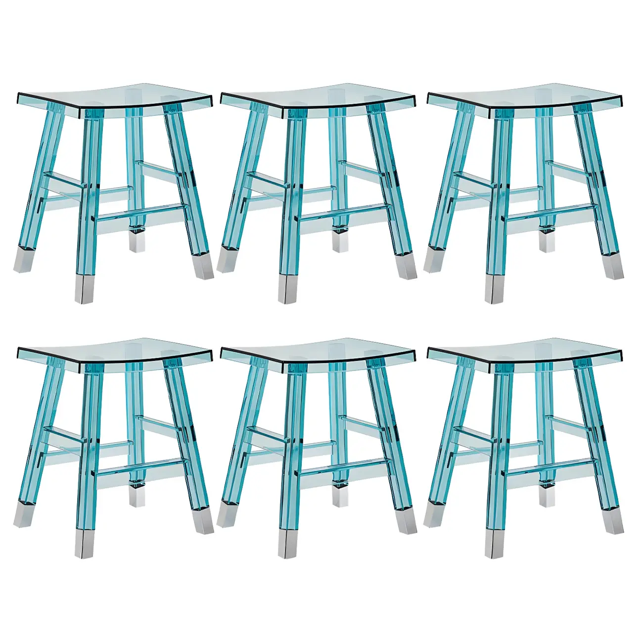 Vibrant Colors Acrylic Chic Coffee Chair Stackable Bar Stool Image - 10 | homeyfad