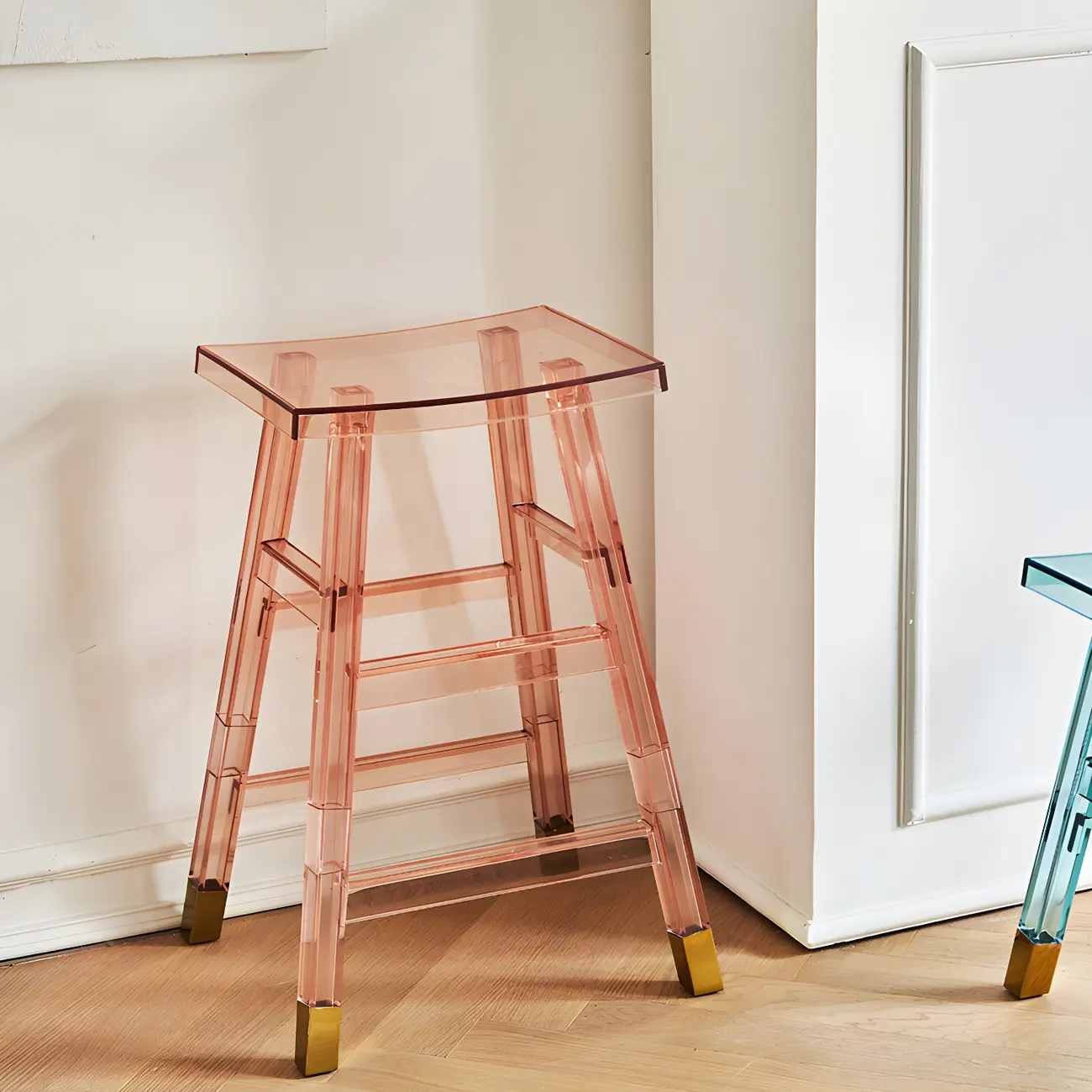 Vibrant Colors Acrylic Chic Coffee Chair Stackable Bar Stool Image - 5 | homeyfad