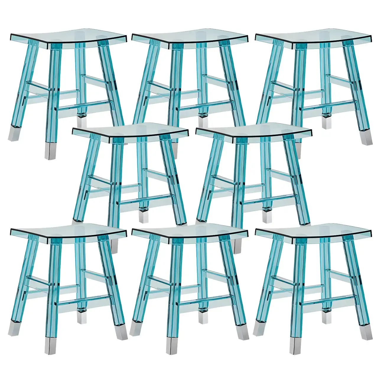 Vibrant Colors Acrylic Chic Coffee Chair Stackable Bar Stool Image - 11