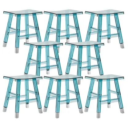 Vibrant Colors Acrylic Chic Coffee Chair Stackable Bar Stool Image - 11
