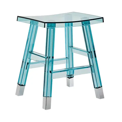 Vibrant Colors Acrylic Chic Coffee Chair Stackable Bar Stool Image - 12