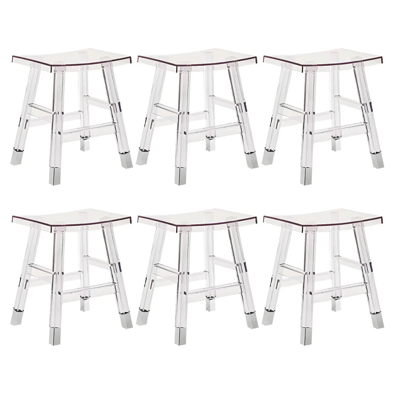 Vibrant Colors Acrylic Chic Coffee Chair Stackable Bar Stool Image - 16 | homeyfad