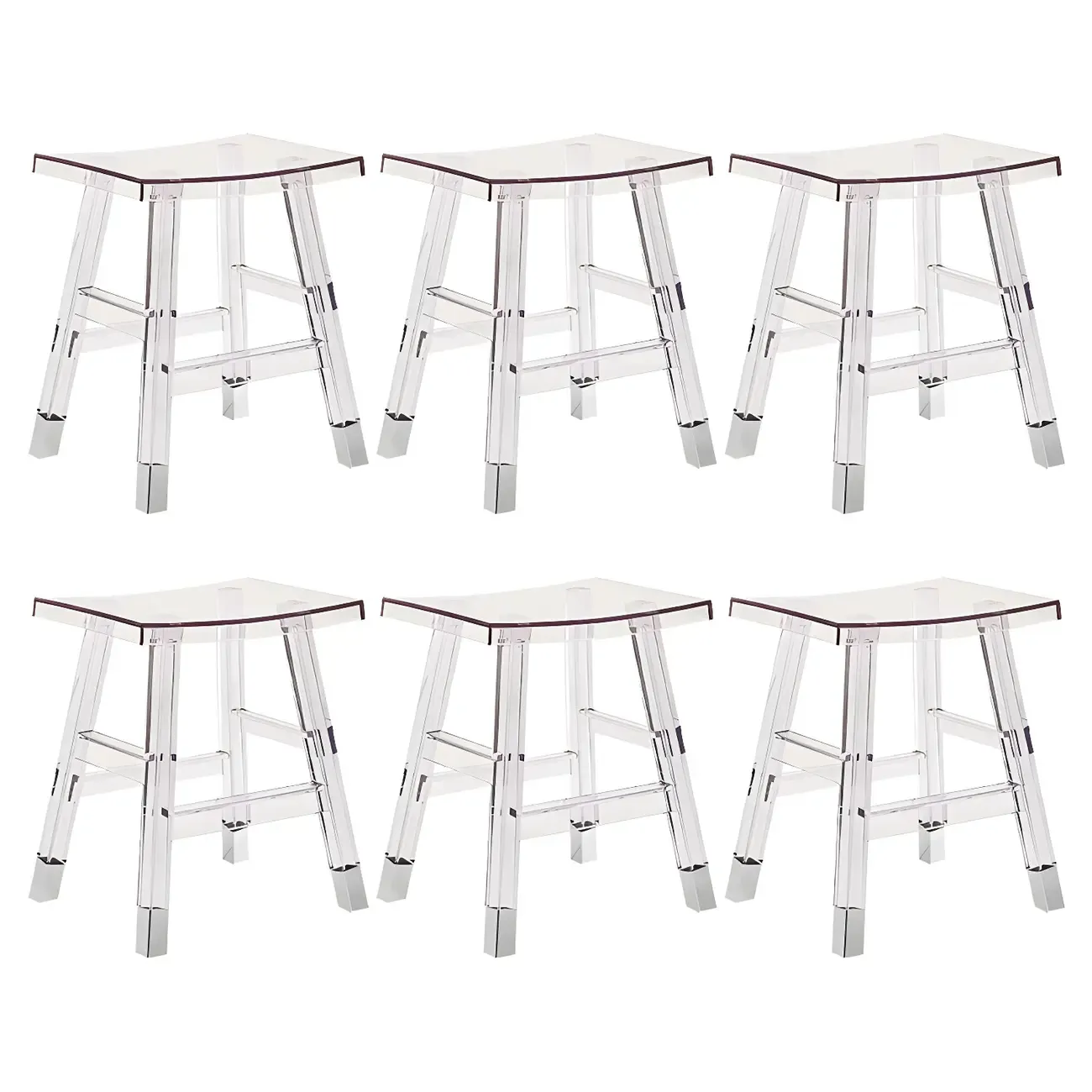 Vibrant Colors Acrylic Chic Coffee Chair Stackable Bar Stool Image - 16