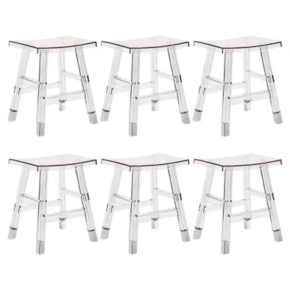 Vibrant Colors Acrylic Chic Coffee Chair Stackable Bar Stool Image - 16